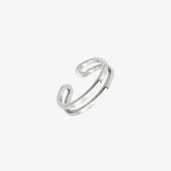 Double Toe Ring Silber