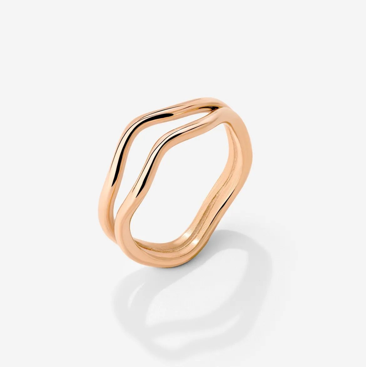 Double Wave Ring Roségold