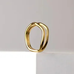 Double Wave Ring Silber