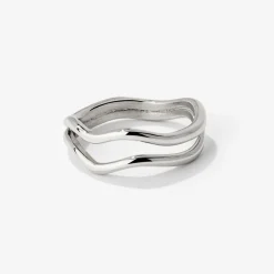 Double Wave Ring Silber