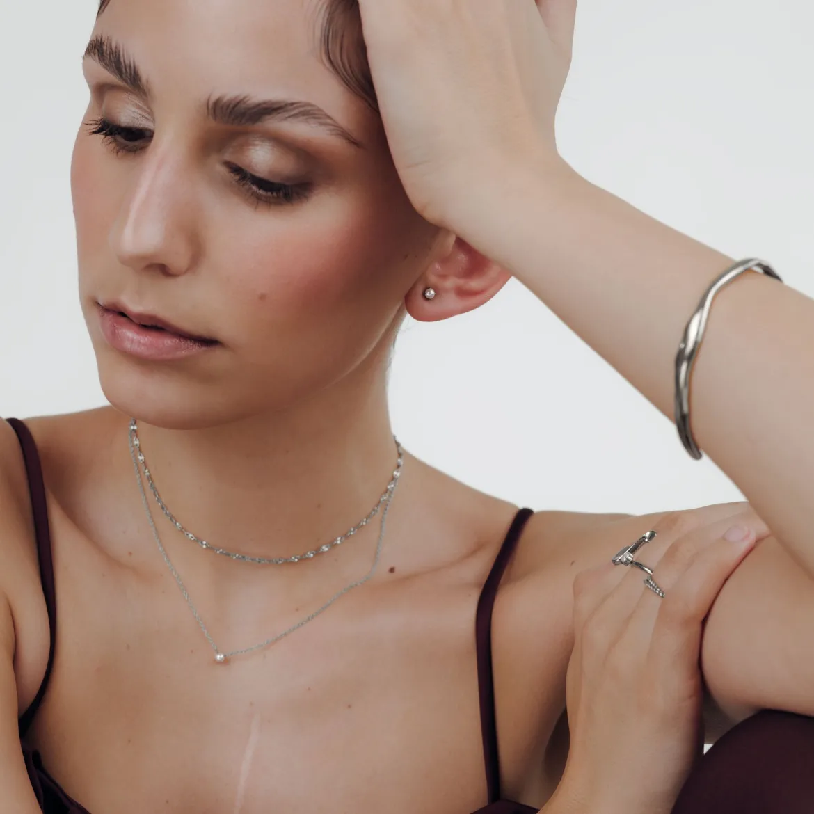 Dream Pearl Studs Silber