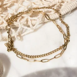 Duo Anklet Silber