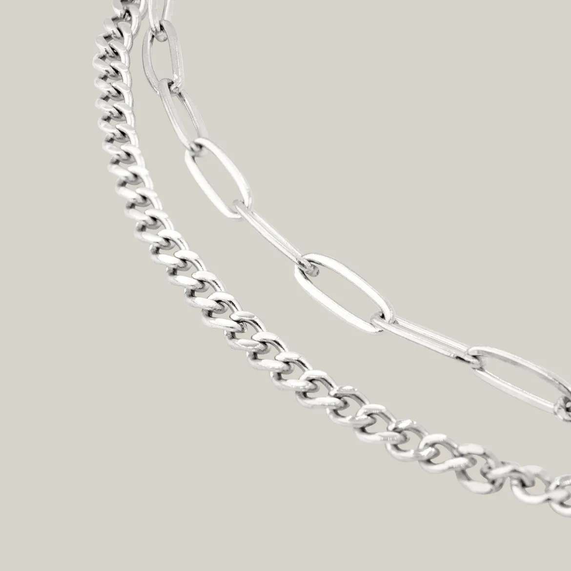 Duo Anklet Silber