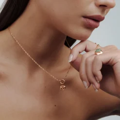 Elephant Singapore Chain Necklace Set Roségold