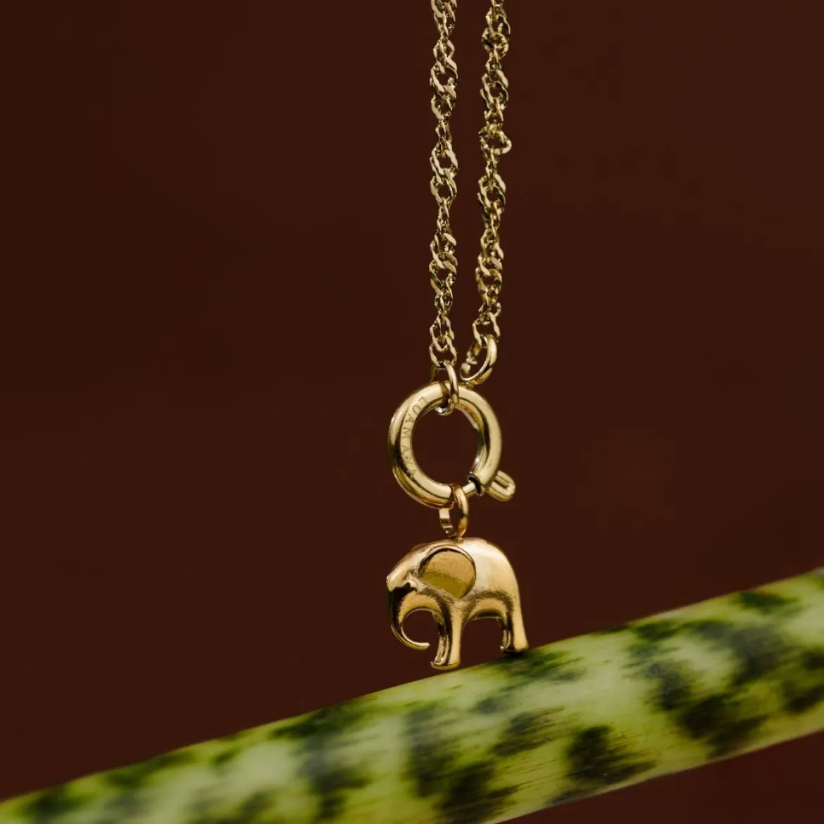 Elephant Singapore Chain Necklace Set Roségold