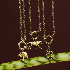 Elephant Singapore Chain Necklace Set Roségold