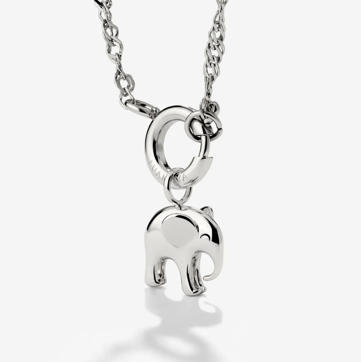 Elephant Singapore Chain Necklace Set Silber