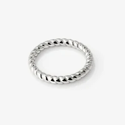Endless Twist Ring Silber
