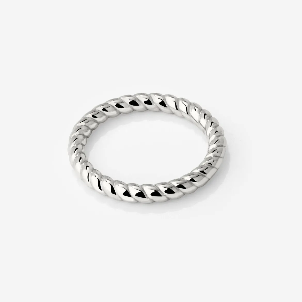 Endless Twist Ring Silber