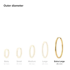 Extra Large Hoops Gold