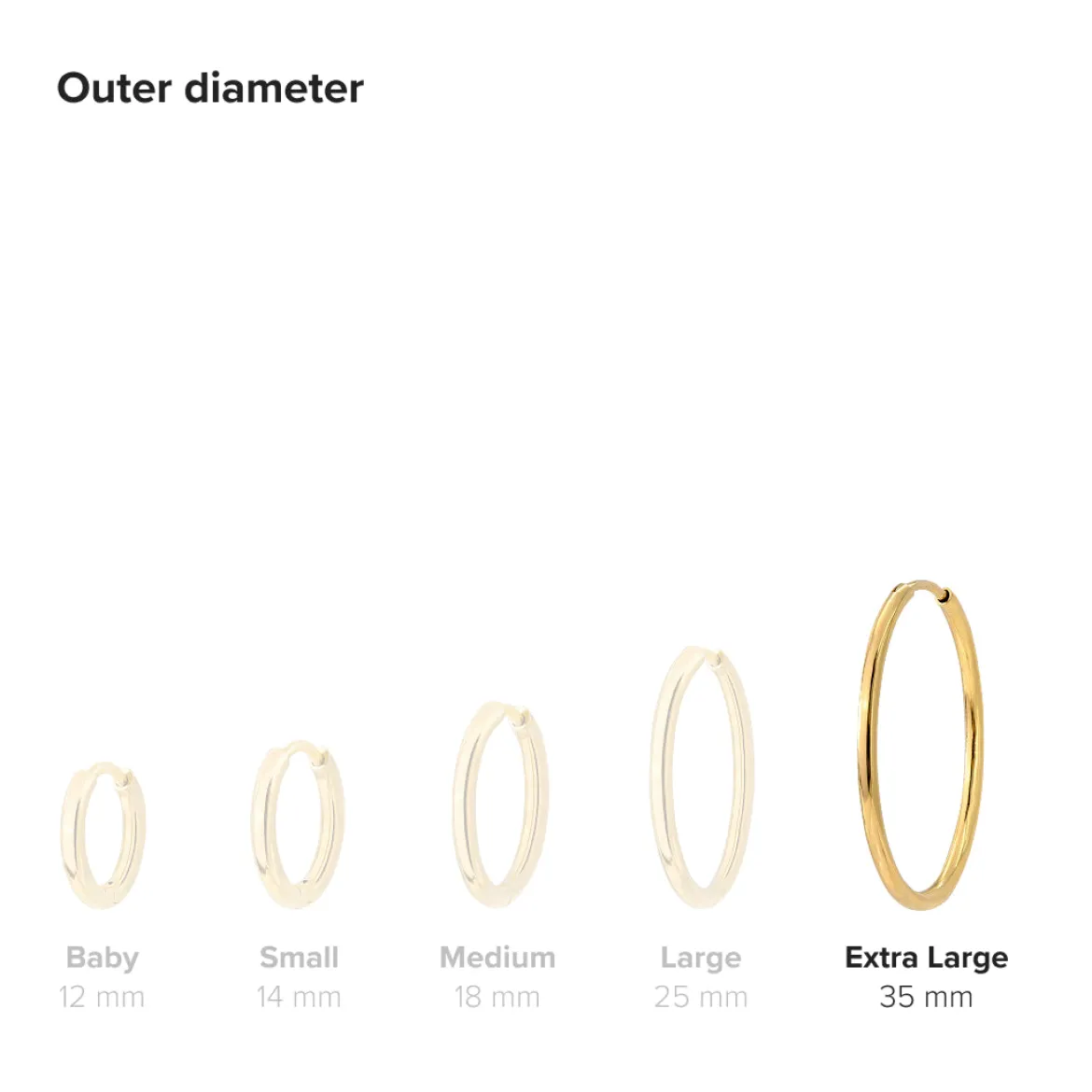 Extra Large Hoops Roségold
