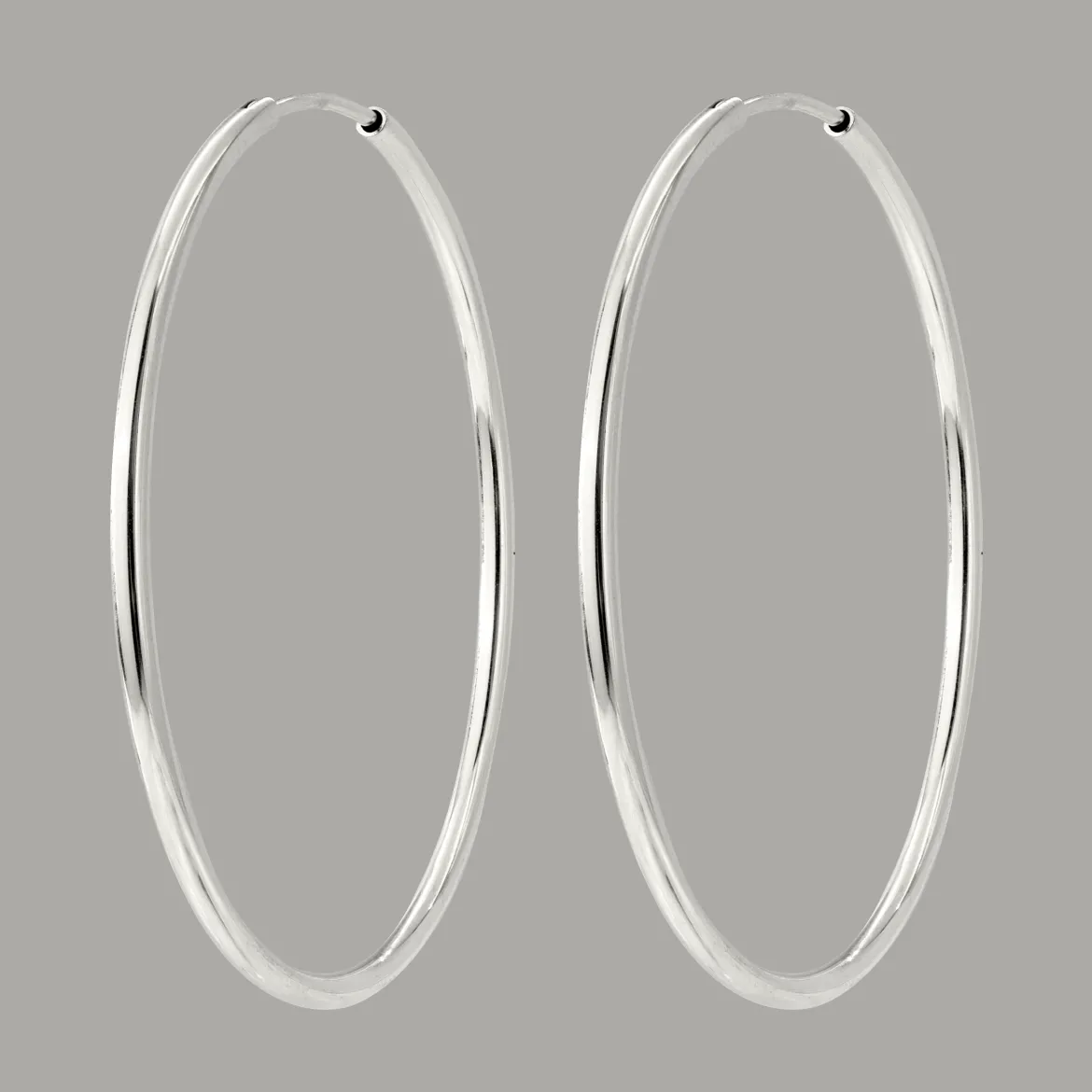 Extra Maxi Hoops Silber