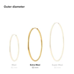 Extra Maxi Hoops Silber