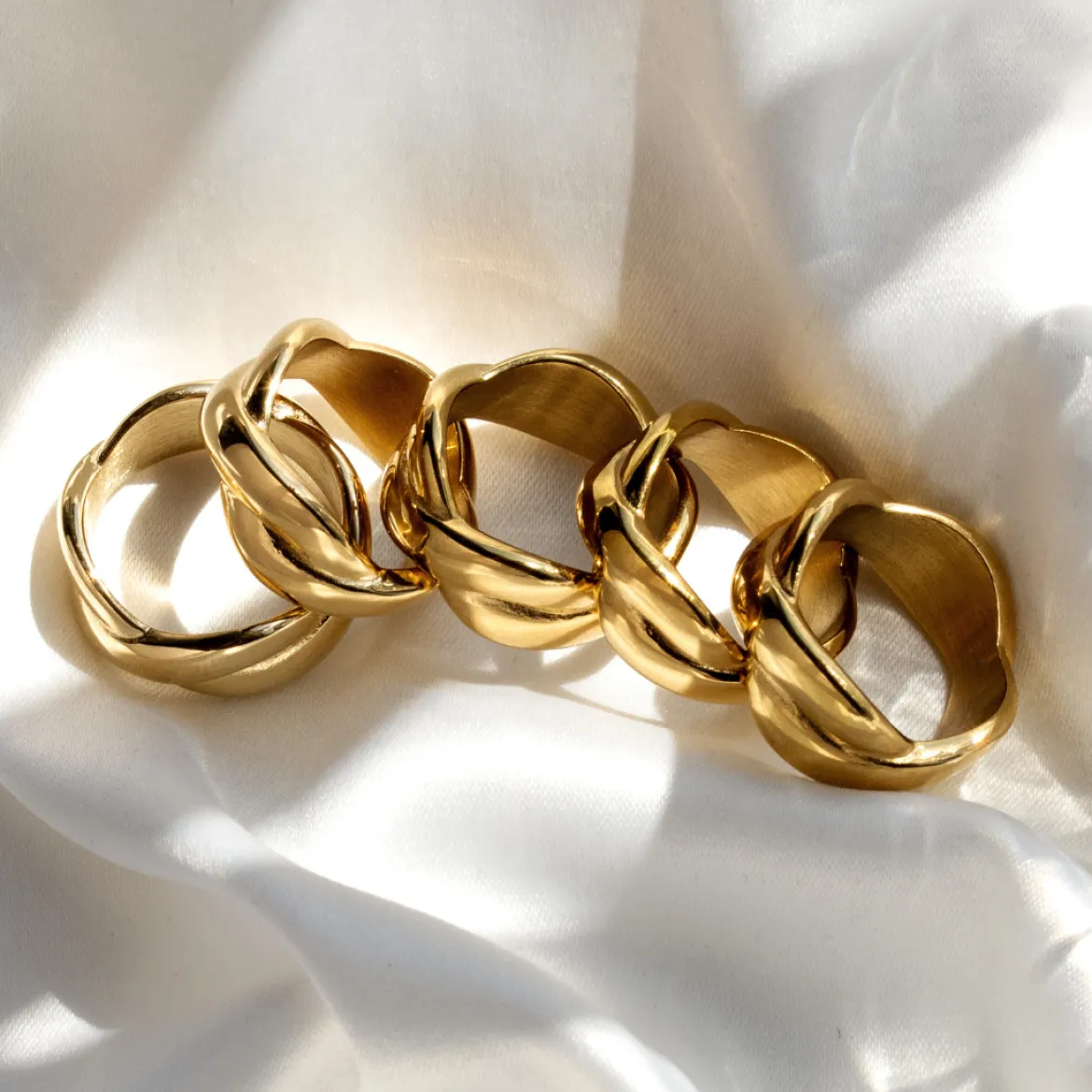 Female DNA Ring Roségold