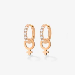 Female Icon Glimmer Hoop Set Baby Roségold