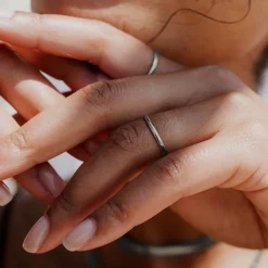 Fine Line Ring Silber