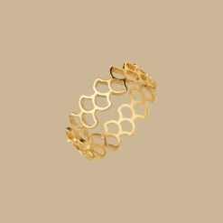 Fish Scale Ring Gold