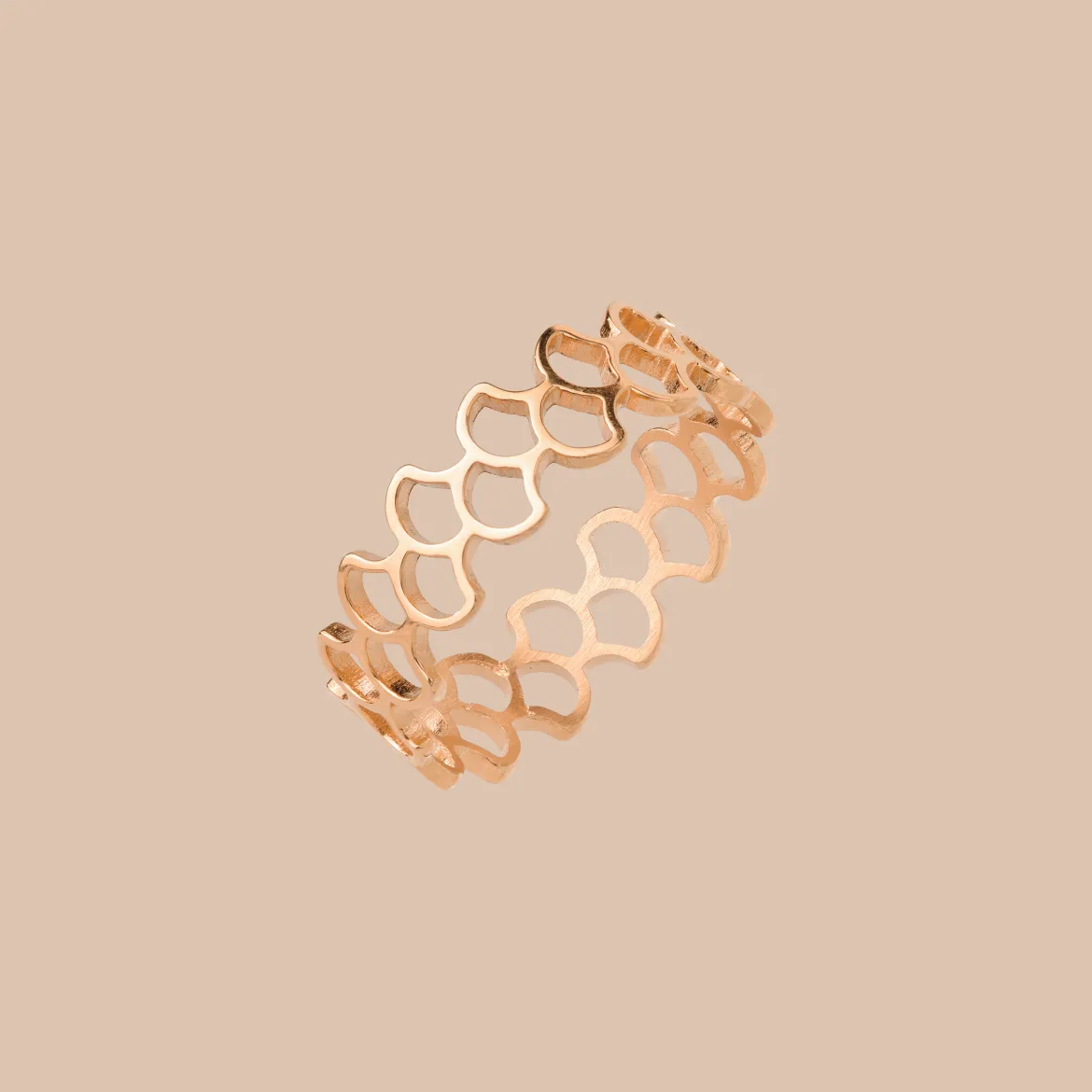 Fish Scale Ring Roségold