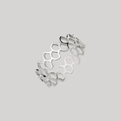 Fish Scale Ring Silber