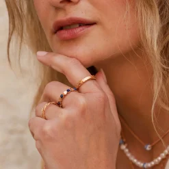 Flat Stripe Ring Roségold
