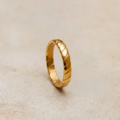 Flat Stripe Ring Silber