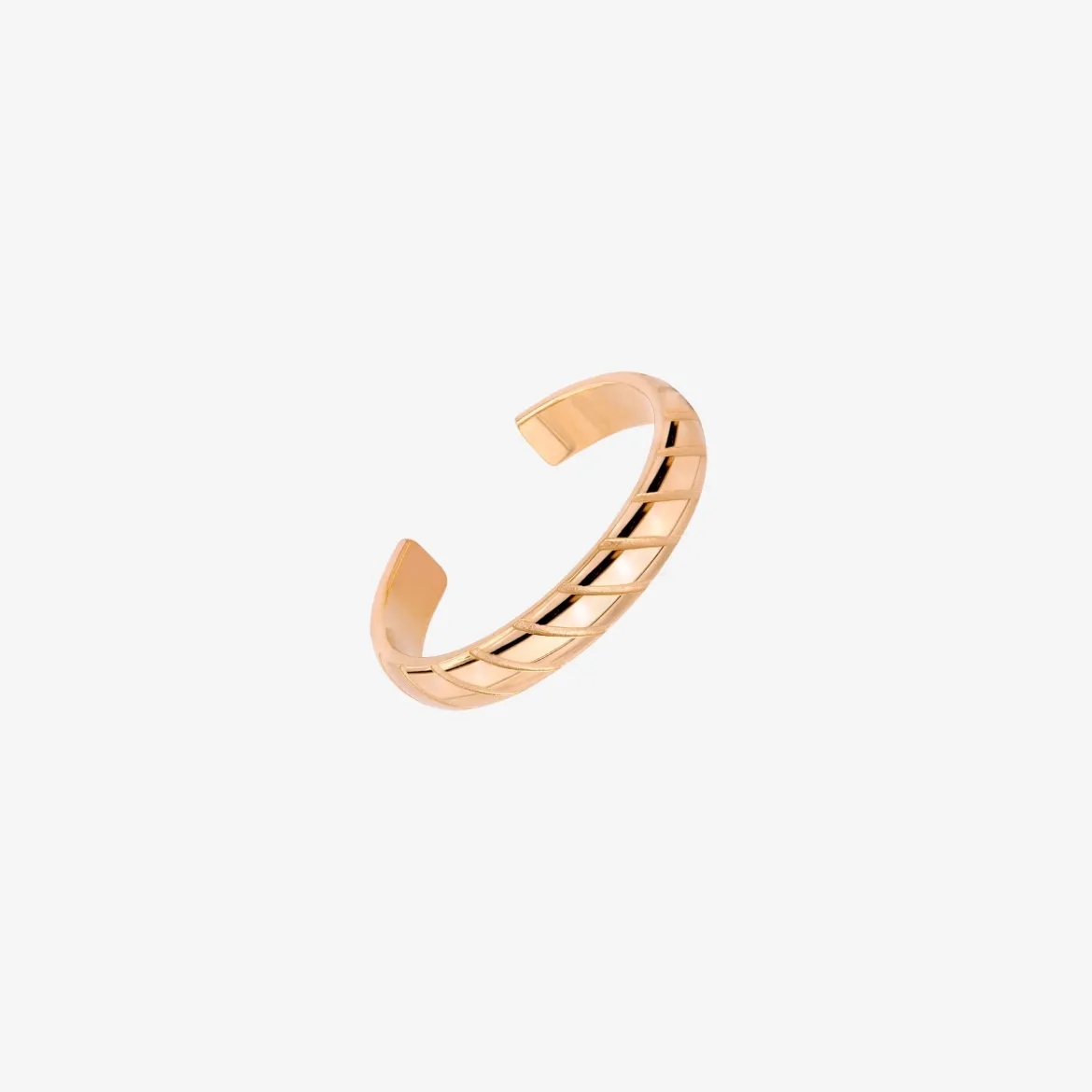 Flat Stripe Toe Ring Roségold
