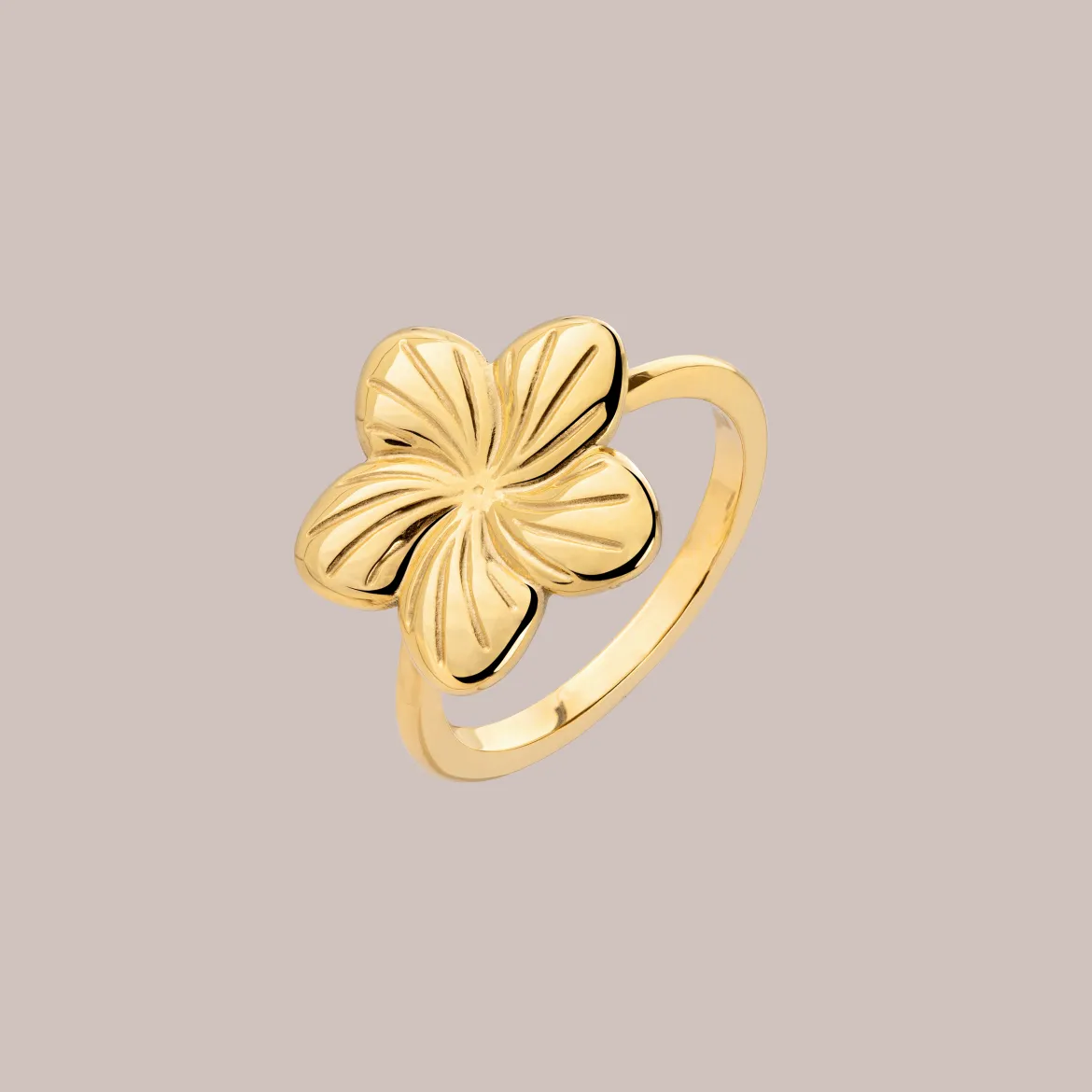 Floral Glow Ring Gold