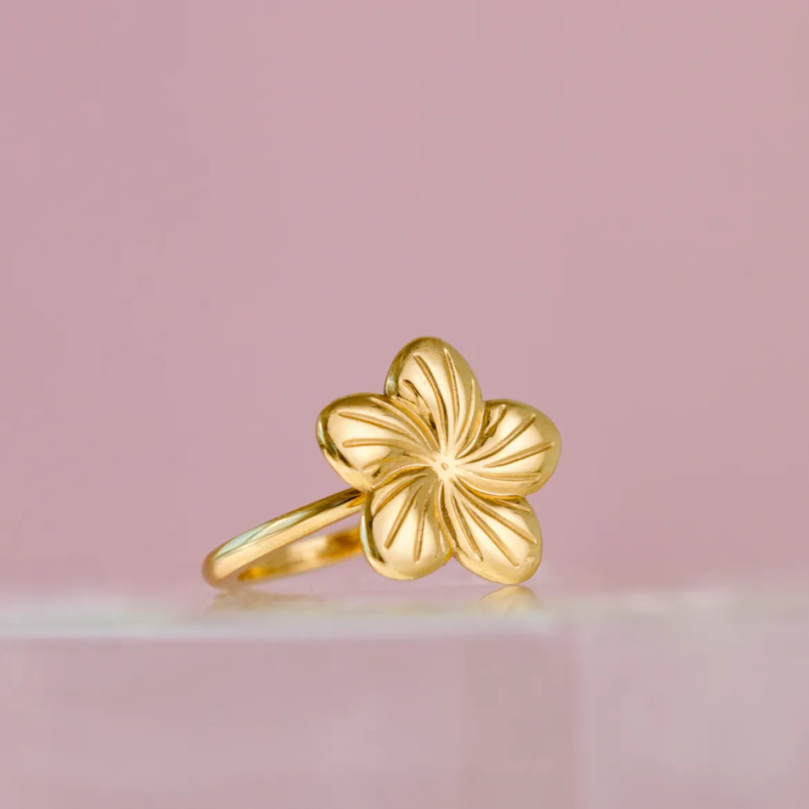 Floral Glow Ring Roségold