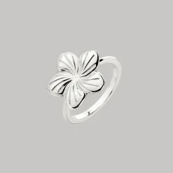 Floral Glow Ring Silber
