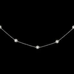 Flower 'n' Beads Necklace Silber