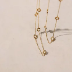 Flower 'n' Beads Necklace Silber
