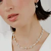 Flowery Pearls Choker Silber