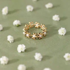 Flowery Ring Silber