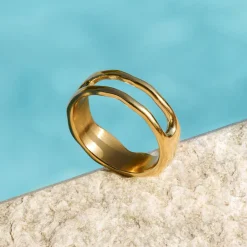 Flowing Gap Ring Roségold