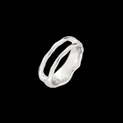 Flowing Gap Ring Silber