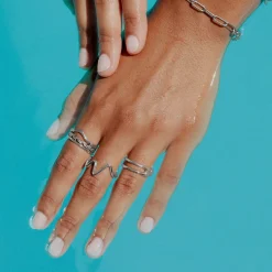 Flowing Gap Ring Silber