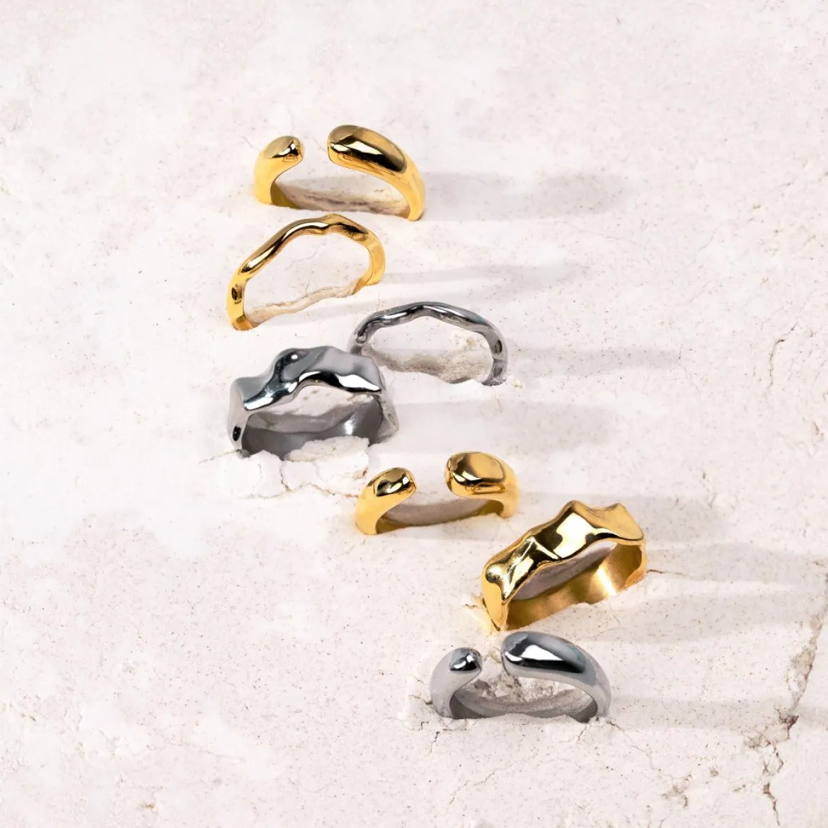 Flowing Ring Silber