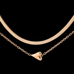 Flowy Heart Necklace Bundle Roségold