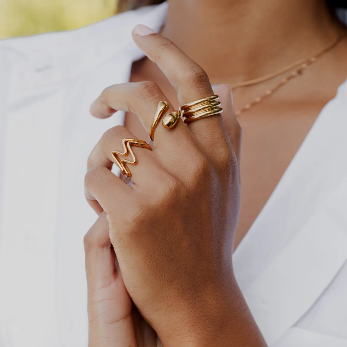 Fluid Motion Ring Roségold