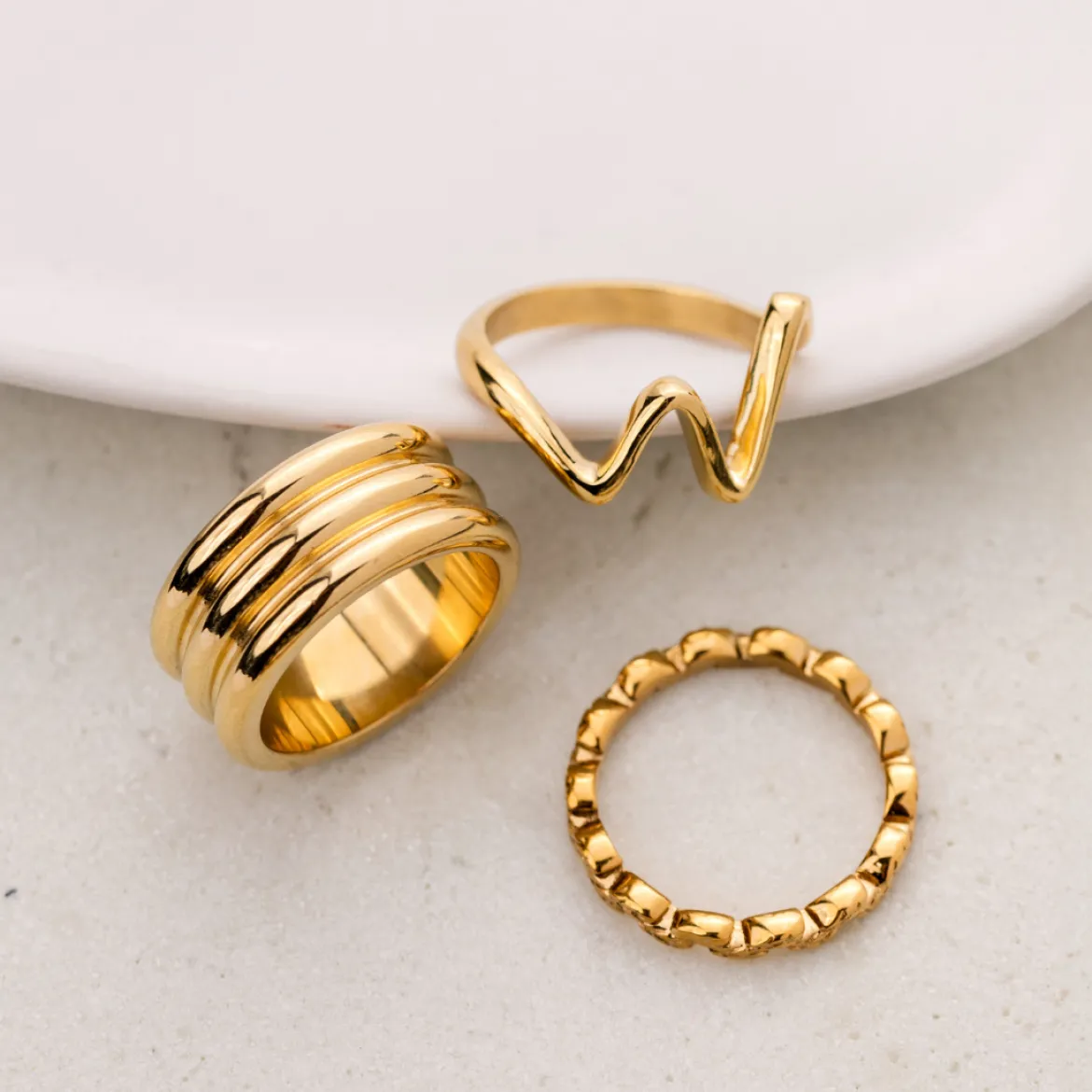 Fluid Motion Ring Roségold