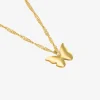 Flutterby Necklace Gold