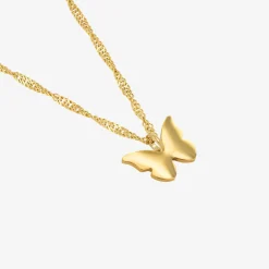 Flutterby Necklace Gold