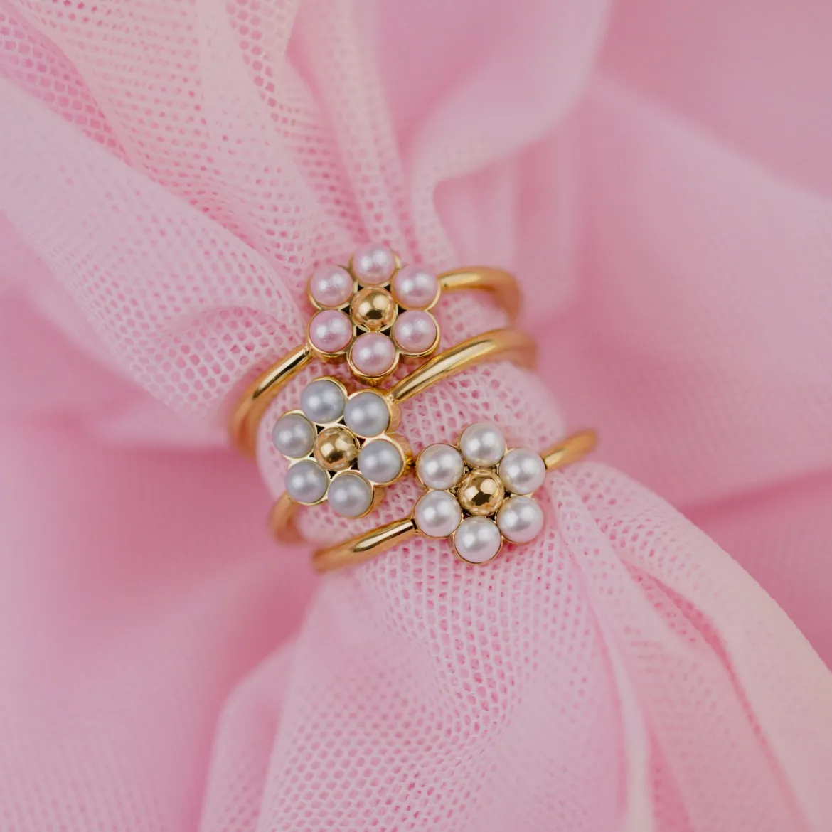 Forever Blue Daisy Ring Roségold - 50