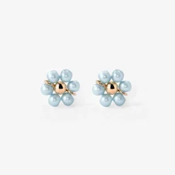 Forever Blue Daisy Studs Roségold