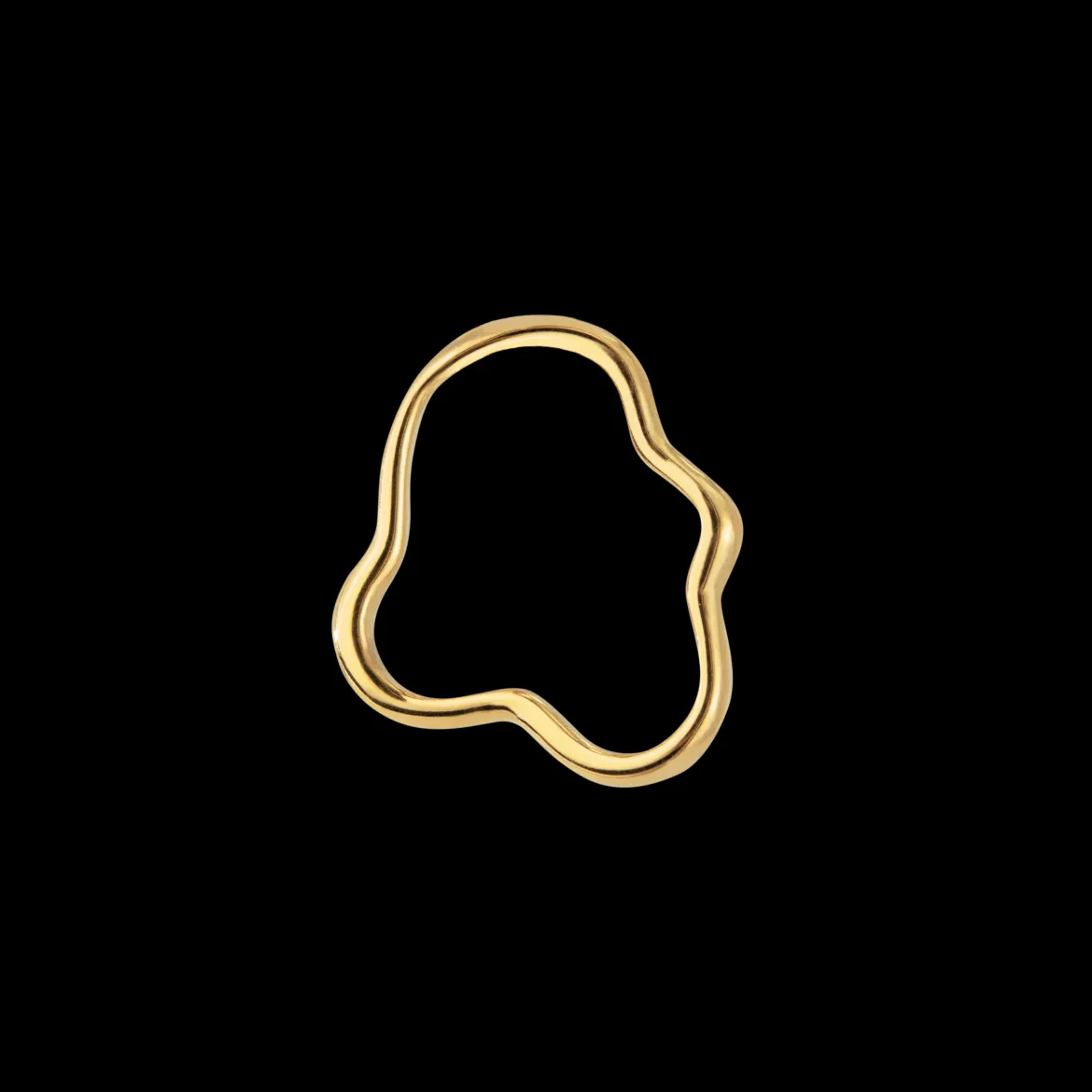 Forming Fluids Oval Hoop Set Baby Gold