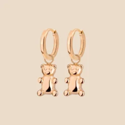 Fortune Bear Hoop Set Baby Roségold