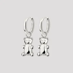 Fortune Bear Hoop Set Baby Silber