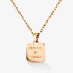 Future is female Necklace Roségold