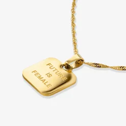 Future is female Necklace Gold