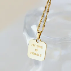 Future is female Necklace Silber